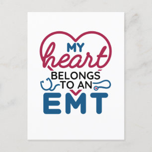 私のハートはEMT EMS妻ガールフレンドに属している ポストカード