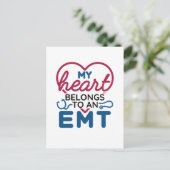 私のハートはEMT EMS妻ガールフレンドに属している ポストカード (スタンド正面)