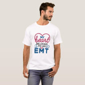 私のハートはEMT EMS妻ガールフレンドに属している Tシャツ (正面フル)