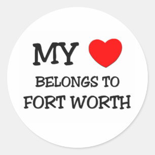 私のハートはFORT WORTHに属している ラウンドシール