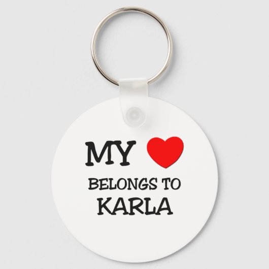 私のハートはKARLAのものだ キーホルダー (正面)