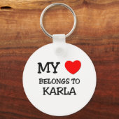 私のハートはKARLAのものだ キーホルダー (正面)