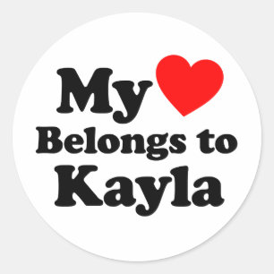 私のハートはKaylaに属します ラウンドシール