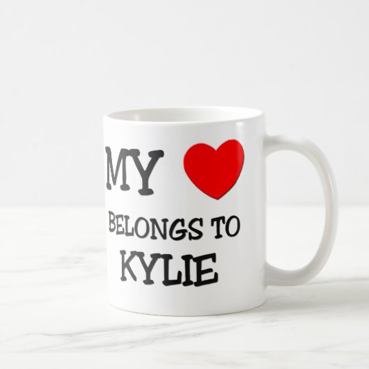 私のハートはKYLIEに属します コーヒーマグカップ (右)