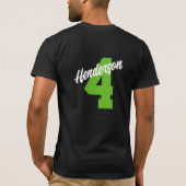 私のハートはLine Football 1プレーヤー上にある Tシャツ (裏面)