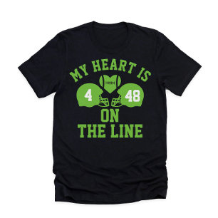 私のハートはLine Football 2プレーヤー上にある Tシャツ