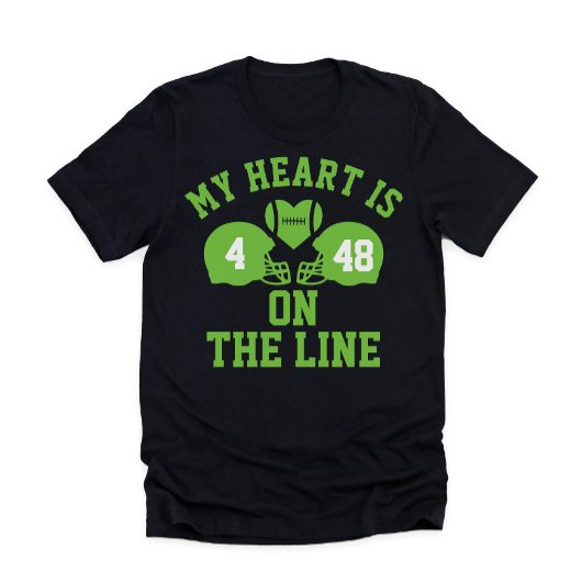 私のハートはLine Football 2プレーヤー上にある Tシャツ