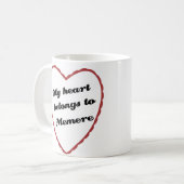 私のハートはMemereに属します コーヒーマグカップ (正面左)