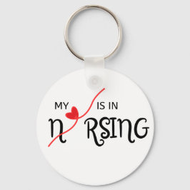 私のハートはNursing Keychain キーホルダー