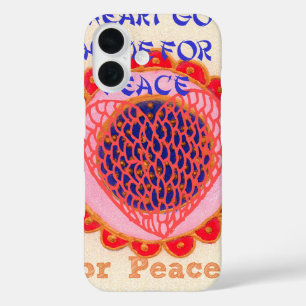 私のハートはPeace.pngのために家に帰る iPhone 16ケース