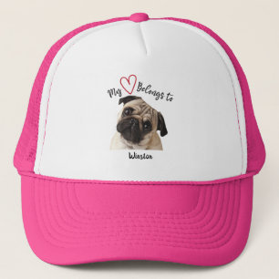 私のハートはPug Hatに属している キャップ