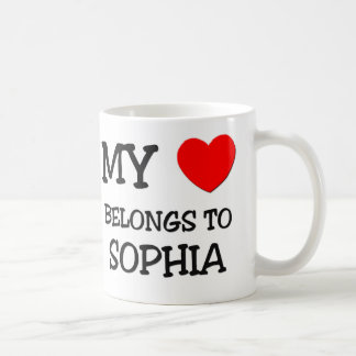 私のハートはSOPHIAに属します コーヒーマグカップ