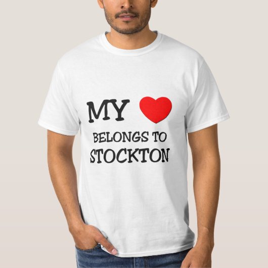 私のハートはSTOCKTONに属します Tシャツ (正面)