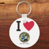 私のハートはSWフロリダイーグルカムキーチェーンを愛 キーホルダー (正面)