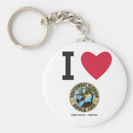 私のハートはSWフロリダイーグルカムキーチェーンを愛 キーホルダー