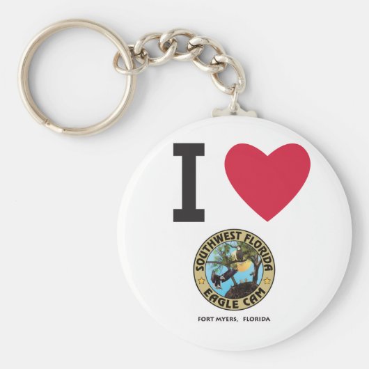 私のハートはSWフロリダイーグルカムキーチェーンを愛 キーホルダー (正面)