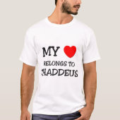 私のハートはThaddeusに属します Tシャツ (正面)