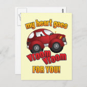 私のハートはvroomに行く! ポストカード (正面/裏面)
