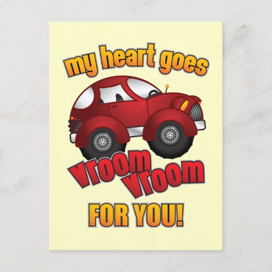 私のハートはvroomに行く! ポストカード (正面)