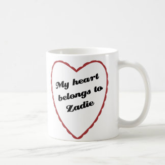 私のハートはZadieに属します コーヒーマグカップ