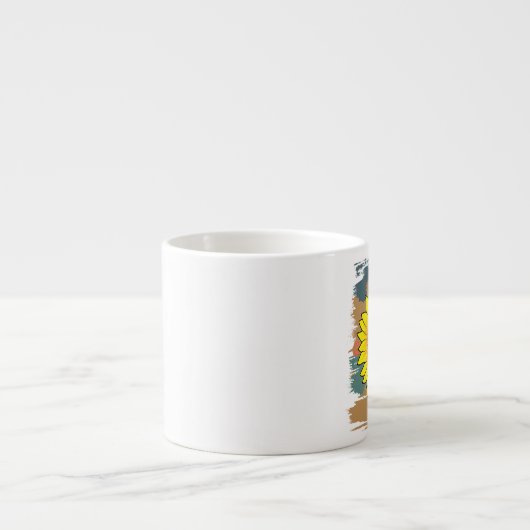 私のハートひまわり引用文 エスプレッソカップ (正面)