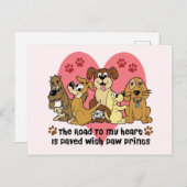 私のハートへの道は足跡で舗装されている ポストカード (正面/裏面)