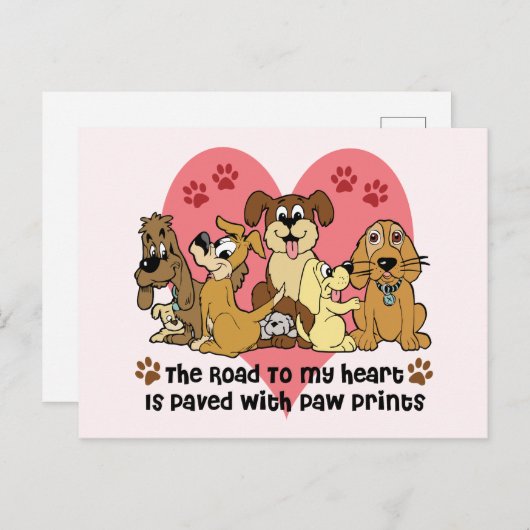 私のハートへの道は足跡で舗装されている ポストカード (正面/裏面)