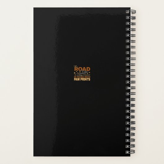 私のハートへの道を歩いてプリント犬の恋人 プランナー手帳 (裏面)