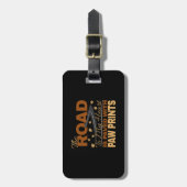 私のハートへの道を歩いてプリント犬の恋人 ラゲッジタグ (正面縦)