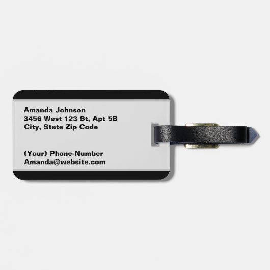 私のハートへの道を歩いてプリント犬の恋人 ラゲッジタグ (裏面横)