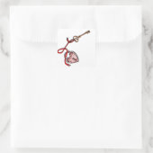 私のハートへの鍵～赤 スクエアシール (バッグ)