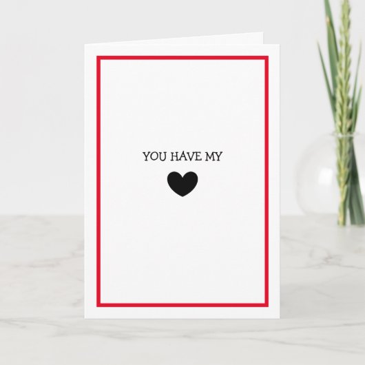 私のハートをあなたに、今も永遠に ロマンチックカード カード (正面)