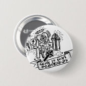 私のハートを交差させて下さい! ボタンの眼識 缶バッジ (正面&裏面)