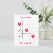 私のハートを勝ち取ったよ、バレンタインカード、グリーティングカード ポストカード (スタンド正面)