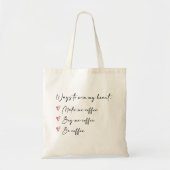 私のハートを勝ち取る方法（コーヒー愛好家のために） トートバッグ (正面)