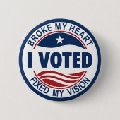 私のハートを壊して視力を取り戻した 缶バッジ (正面)