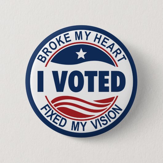 私のハートを壊して視力を取り戻した 缶バッジ (正面)