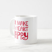 私のハートを幸せにさせます コーヒーマグカップ (正面左)