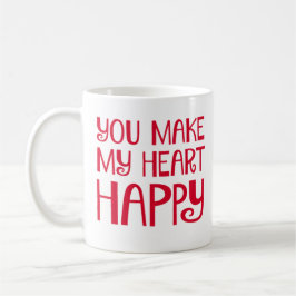 私のハートを幸せにさせます コーヒーマグカップ