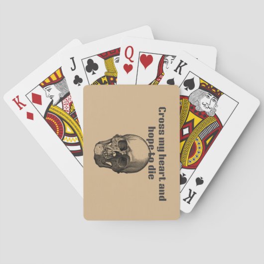 私のハートを渡して死ぬクラシックことを望む トランプ (裏面)