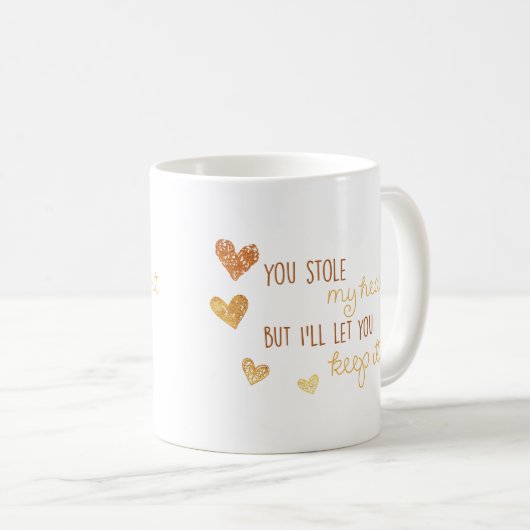 私のハートを盗みましたが、私はマグそれを保つことを許可します コーヒーマグカップ (正面右)