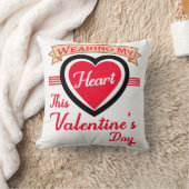 私のハートを着てバレンタインデー – かわいいプレゼント クッション (ブランケット)