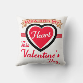 私のハートを着てバレンタインデー – かわいいプレゼント クッション