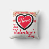 私のハートを着てバレンタインデー – かわいいプレゼント クッション (正面)