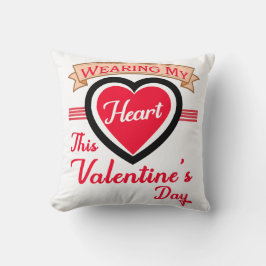 私のハートを着てバレンタインデー – かわいいプレゼント クッション