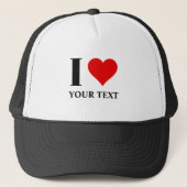 私のハートカスタム私はトラック帽が大好き キャップ (正面)