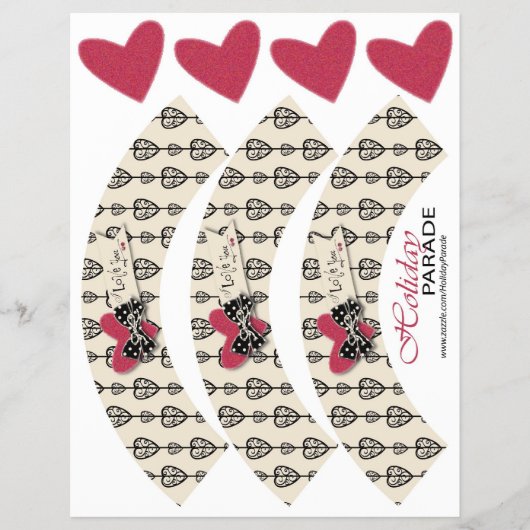 私のハートカップケーキラッパーに触れた チラシ (正面)