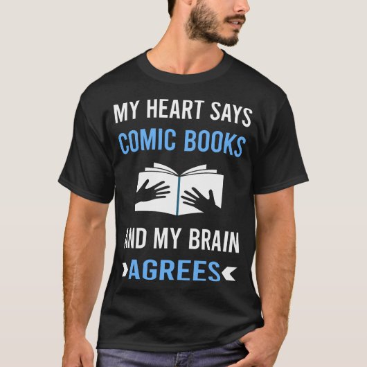 私のハートコミックブック コミックス Tシャツ (正面)