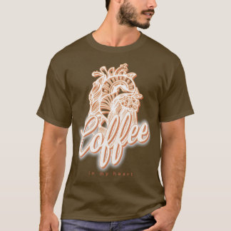 私のハートコーヒーアートバリスタギフトでコーヒー2 Tシャツ