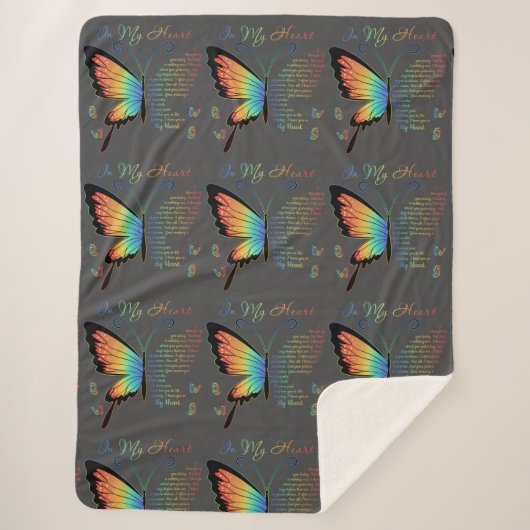 私のハートシェルパ毛布で シェルパブランケット (正面)